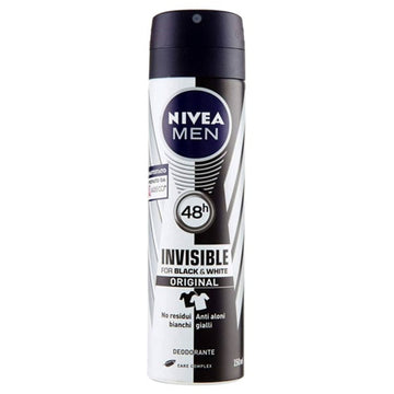 Nivea Men Deo Black & White Invisible Original Spray Ανδρικό Αποσμητικό 48ωρης Προστασίας 150ml